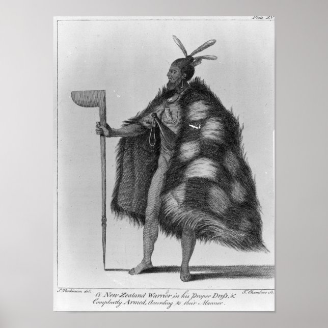 Póster Guerrero de Nueva Zelanda (Frente)