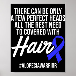 Póster Guerrero de pérdida de cabello con conciencia de a