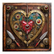 Guerrero de San Valentín de Rubíes y Dagas Steampu