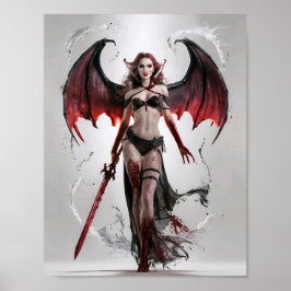 Póster Guerrero de vampiros de la señora sangrienta parad