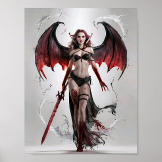 Póster Guerrero de vampiros de la señora sangrienta parad