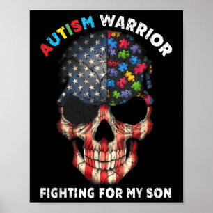 Póster Guerrero Del Autismo Peleando Por Los Regalos De M