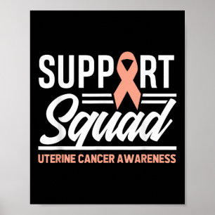 Póster Guerrero del Cáncer Apoya a Escuadrón de Cáncer de
