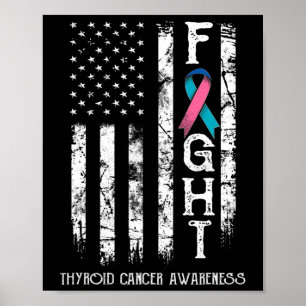 Póster Guerrero del cáncer Bandera de los Estados Unidos