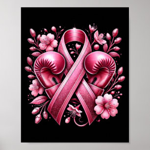 Póster Guerrero del cáncer de mama Conciencia del cáncer