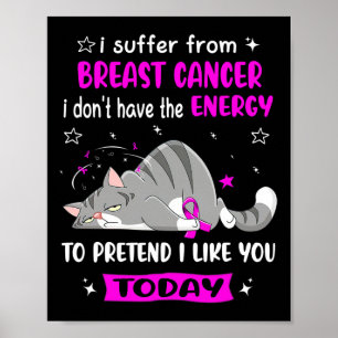 Póster Guerrero Del Cáncer De Mama Sufrió Cáncer De Mama