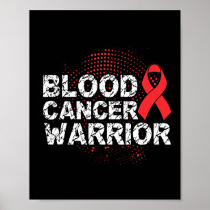 Póster Guerrero del cáncer de sangre