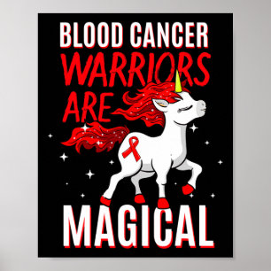 Póster Guerrero del Cáncer de Sangre Unicornio Mágico Cin