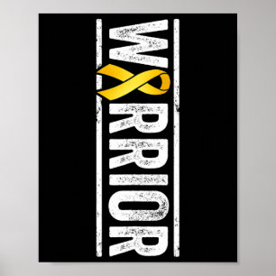 Póster Guerrero del cáncer infantil - Awaren Dorado pediá