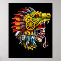 Guerrero del cráneo azteca Serpent