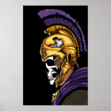 Guerrero del cráneo con negro