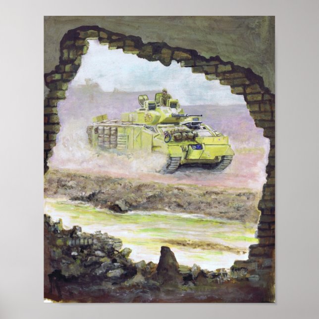 Póster Guerrero del Desierto Iraq (Frente)