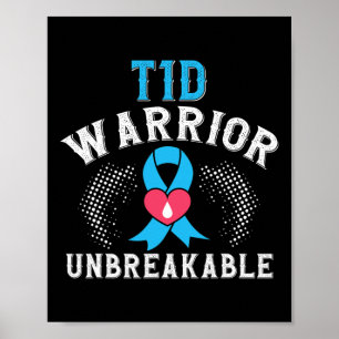 Póster Guerrero del T1D: inquebrantable conciencia sobre 