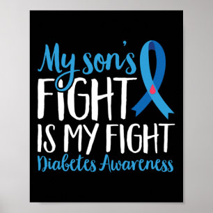 Póster Guerrero del T1d mi lucha de hijos es mi lucha con