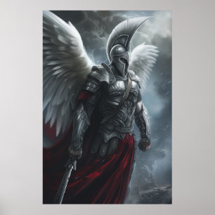 Póster Guerrero espiritual - Armor espartano de Dios Post