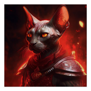 Póster Guerrero Gato Esfinge De Otra Galaxia