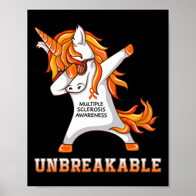 Póster Guerrero Inquebrantable Esclerosis Múltiple Concie (Frente)