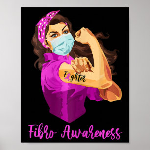 Póster Guerrero inquebrantable - Luchador Fibromialgia Aw