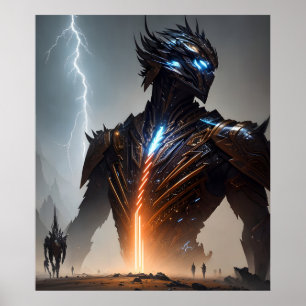 Póster Guerrero Lightning Cyborg