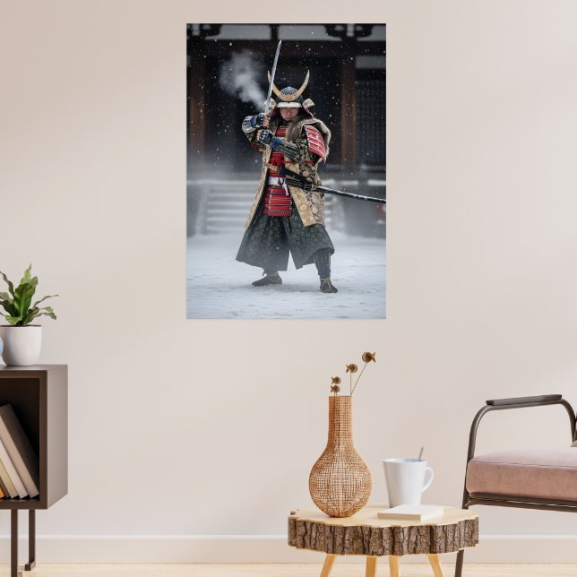 Póster Guerrero Samurái Japonés (Salón 3)