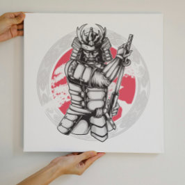 Póster Guerrero Samurai Japonés