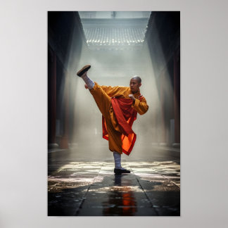 Póster Guerrero Shaolin Kung Fu