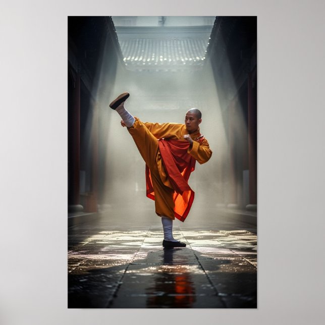 Póster Guerrero Shaolin Kung Fu (Frente)