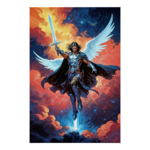 Póster Guerrero Skywarden Arcángel Miguel