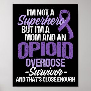 Póster Guerrero Sobreviviente Conciencia de Sobredosis de
