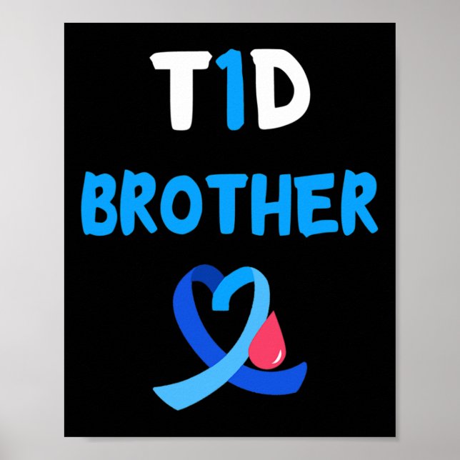 Póster Guerrero T1D Hermano Diabetes Awareness Squad Supp (Frente)
