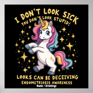 Póster Guerrero Unicornio Fuerte Conciencia de Endometrio