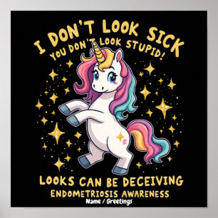 Póster Guerrero Unicornio Fuerte Conciencia de Endometrio
