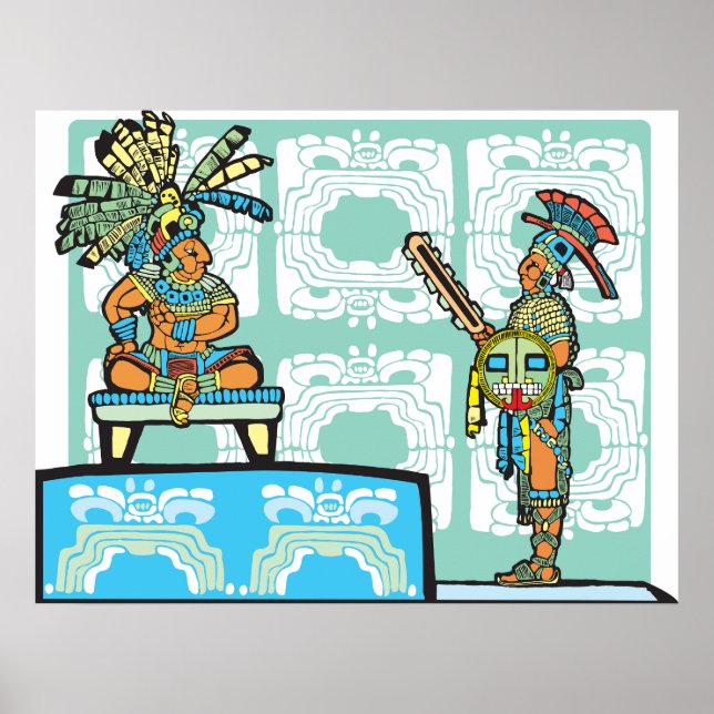 Póster Guerrero Y Rey Mayas (Frente)