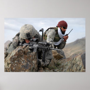 Póster Guerreros de Guay de soldado militar afgano