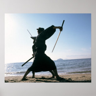 Póster Guerreros de Samurai atacándose unos a otros 8