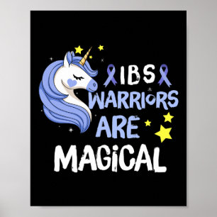 Póster Guerreros del síndrome Bowel Unicorn Ibs Periwinkl