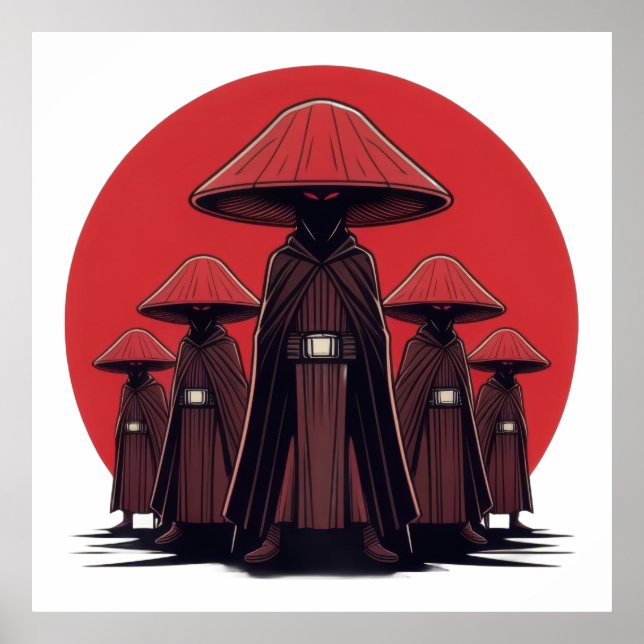 Póster Guerreros místicos de hongos (Frente)