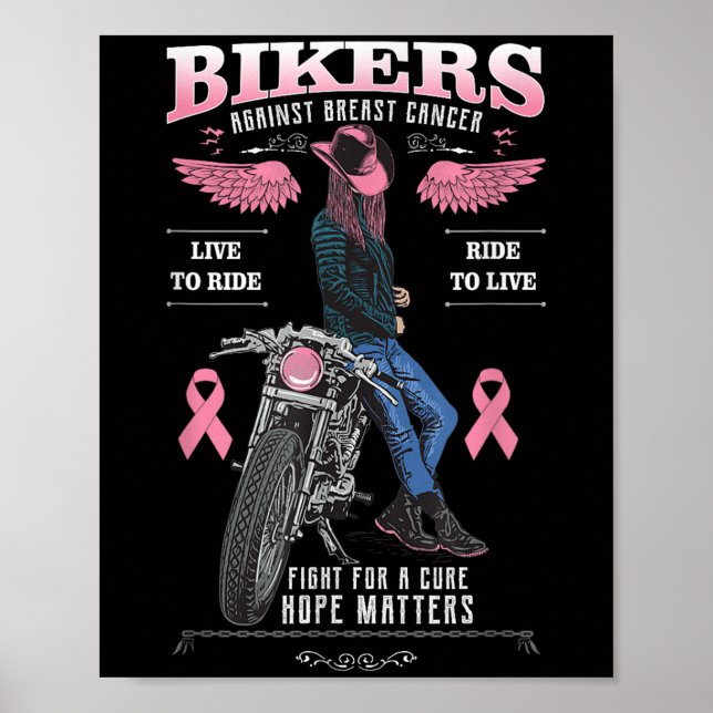 Póster Guerreros Y Sobrevivientes Del Cáncer De Mama En M (Frente)