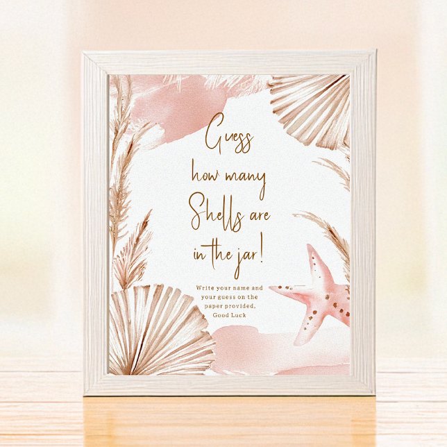 Póster Guess how many shells baby shower game (Subido por el creador)