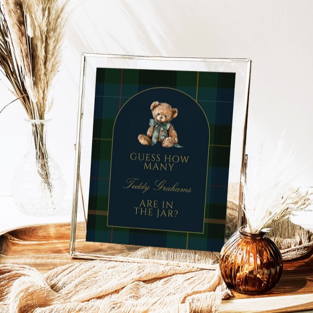 Póster Guess How Many Teddy Bears Baby Shower Game Sign (Subido por el creador)