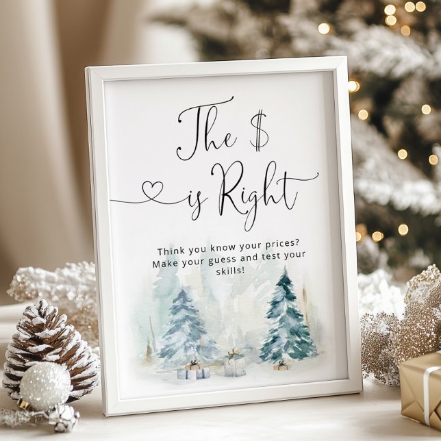 Póster Guess the Price Winter Baby shower (Subido por el creador)