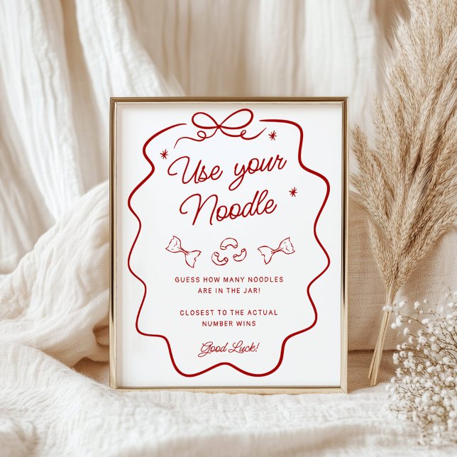 Póster Guessing Game, That's Amore Red Doodle, Small Sign (Subido por el creador)