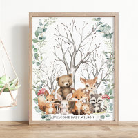 Guestbook de huella digital de animales de Woodlan
