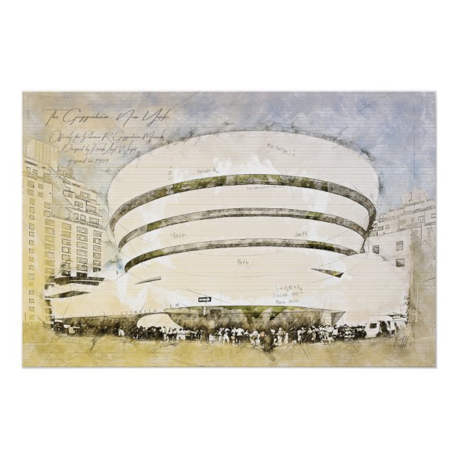 Póster Guggenheim Museum New York (Anverso)