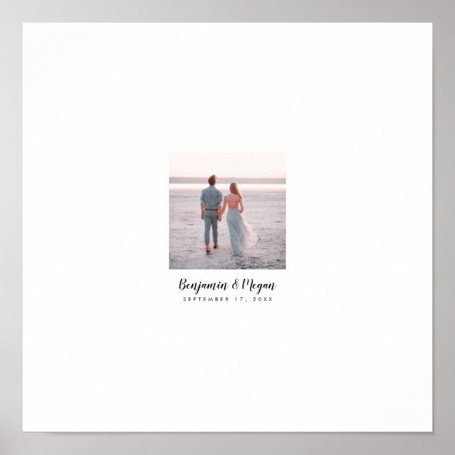 Póster Guía boda para los deseos escritos a mano (Frente)