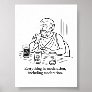 Póster Guía de Aristóteles para la moderación