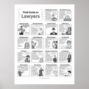 Póster Guía de campo para abogados 18x24 Poster