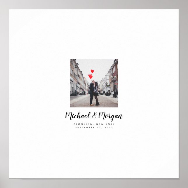 Póster Guía de fotografía boda para los deseos escritos a (Frente)