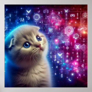 Póster Guía de gatitos a secretos cósmicos