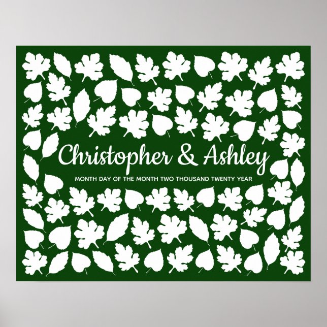 Póster Guía de la boda otoño - Alternativa 75 invitados h (Frente)